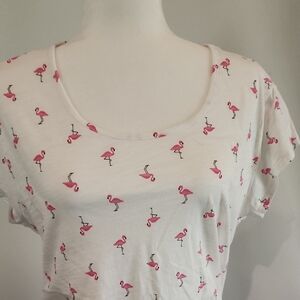 Le Tigre White and Pink Short Sleeve Tee